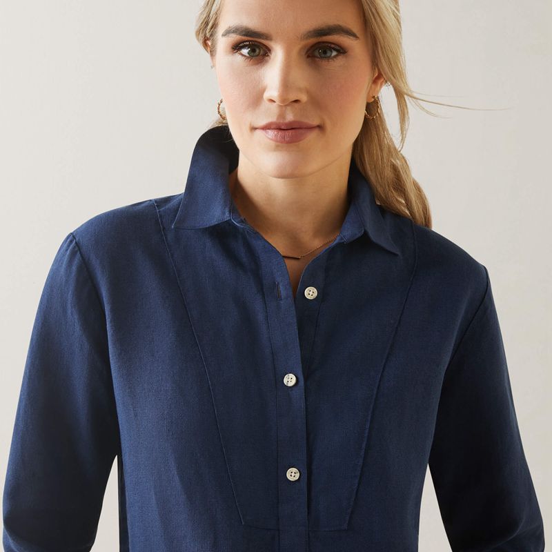 Navy Ariat Cazadero Blouse | 20APORTKY