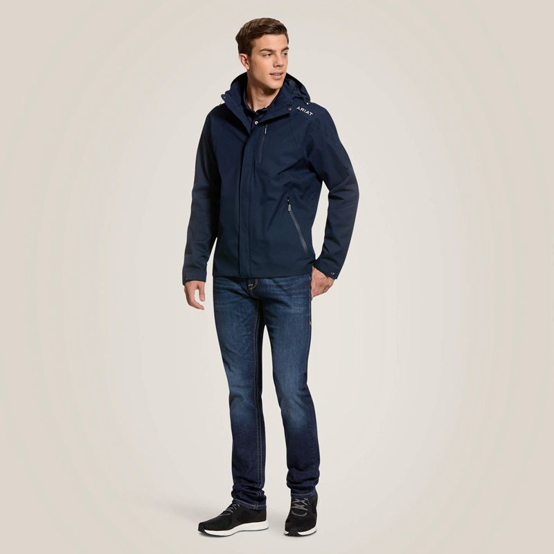 Navy Ariat Coastal Waterproof Jacket | 85AWNJOGK