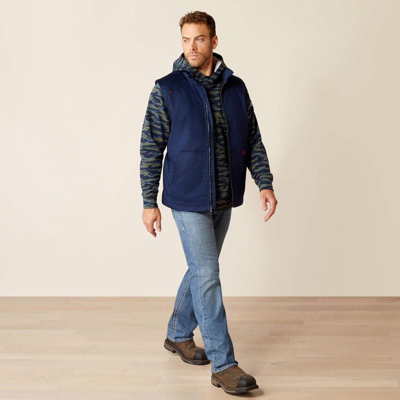 Navy Ariat Fr Basic Insulated Vest | 03EGFQBKU