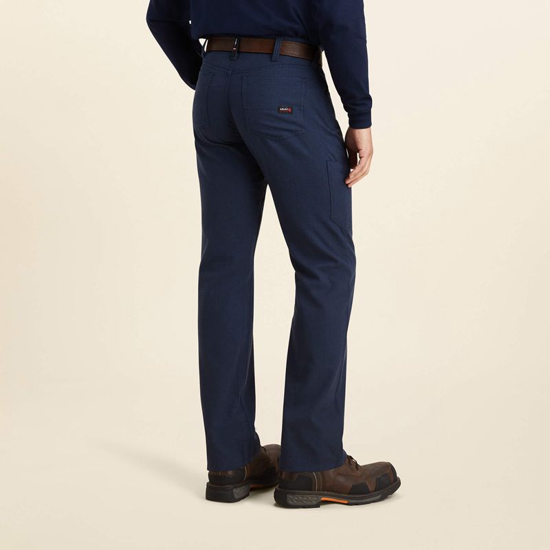 Navy Ariat Fr M4 Relaxed Crossfire Straight Pant | 78RLZUGFC