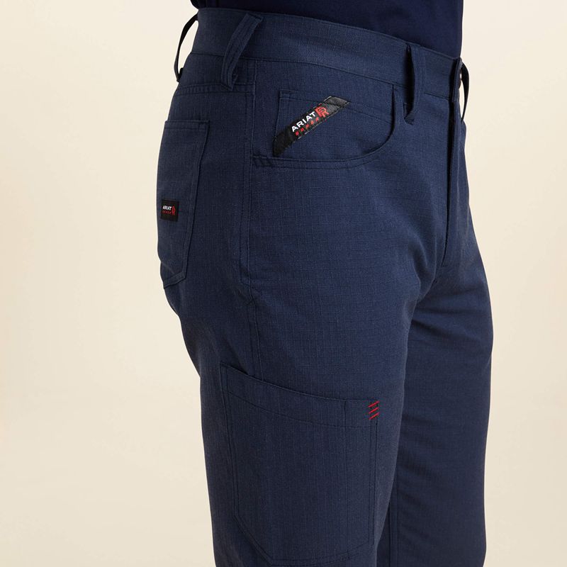 Navy Ariat Fr M4 Relaxed Crossfire Straight Pant | 78RLZUGFC