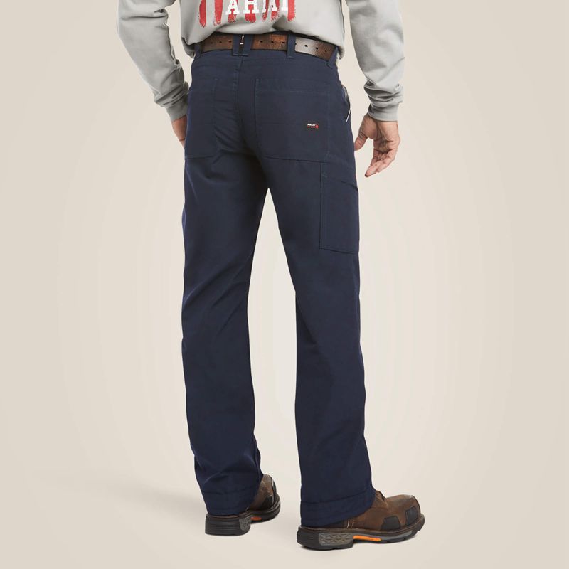 Navy Ariat Fr M4 Relaxed Duralight Ripstop Boot Cut Pant | 58CNBKAOL