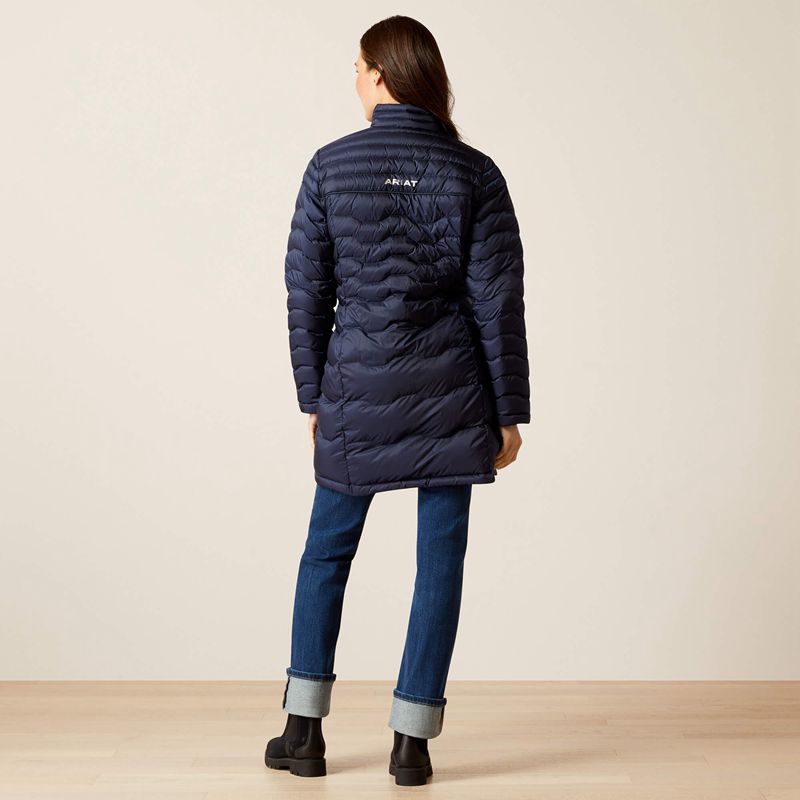 Navy Ariat Ideal Down Coat | 65MLRPUOI