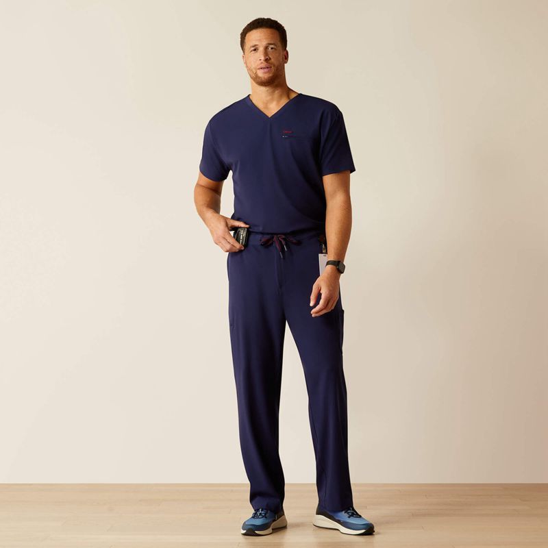 Navy Ariat Jacobi Utility Stretch Scrub Pant | 45BYHGCSK