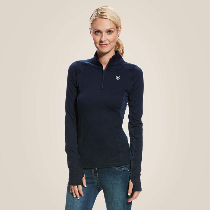 Navy Ariat Lowell 2.0 1/4 Zip Baselayer | 97WFAEHZR