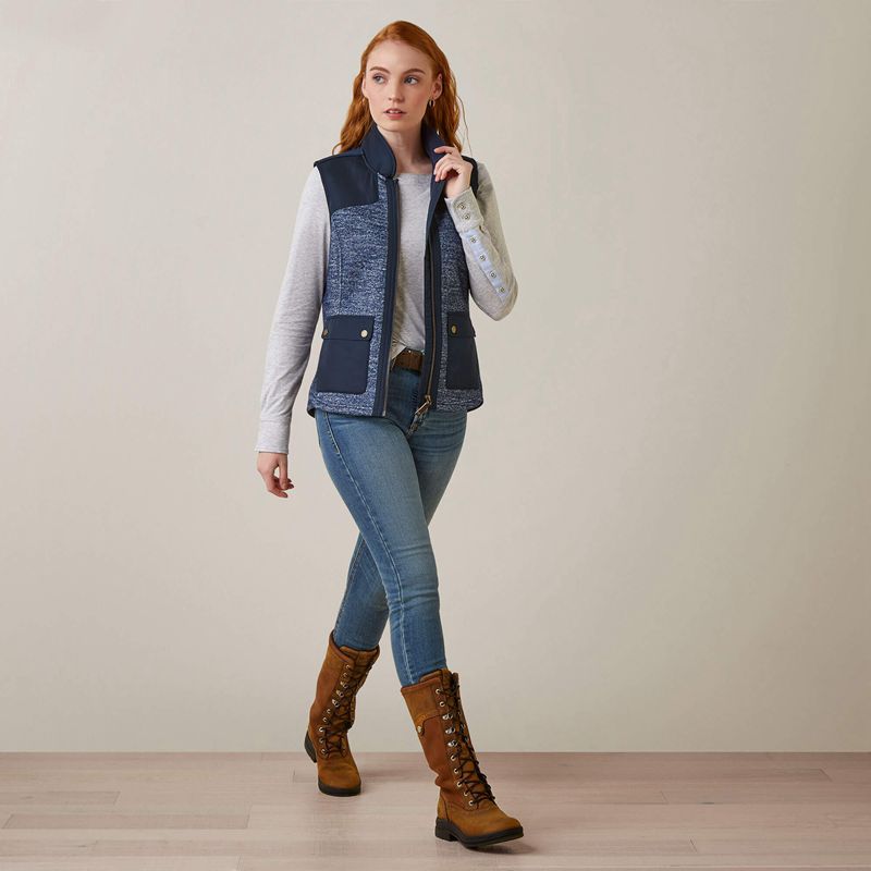 Navy Ariat Millbrae Vest | 56VKYHZOB