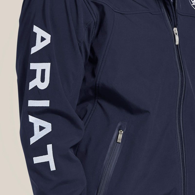 Navy Ariat New Team Softshell Jacket | 78MLDTISA