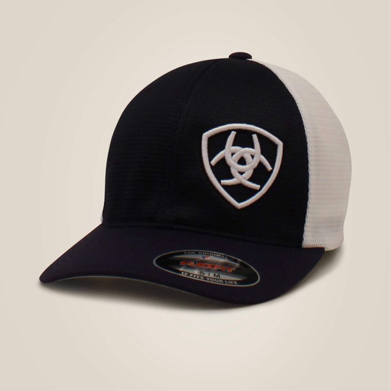 Navy Ariat Offset Shield Mech Cap | 17ALBOUIE