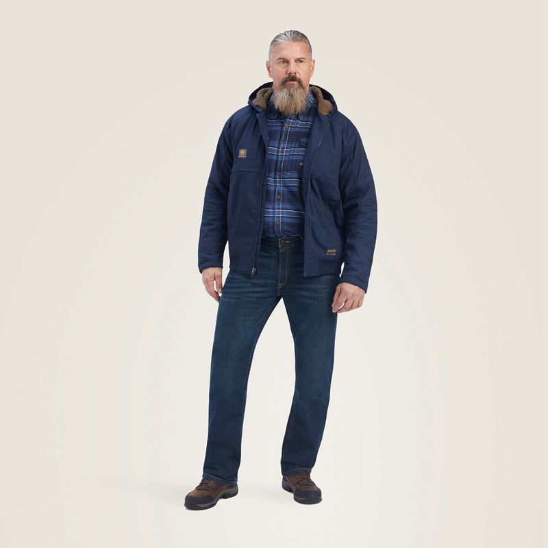 Navy Ariat Rebar Duracanvas Jacket | 14SIZEKFO