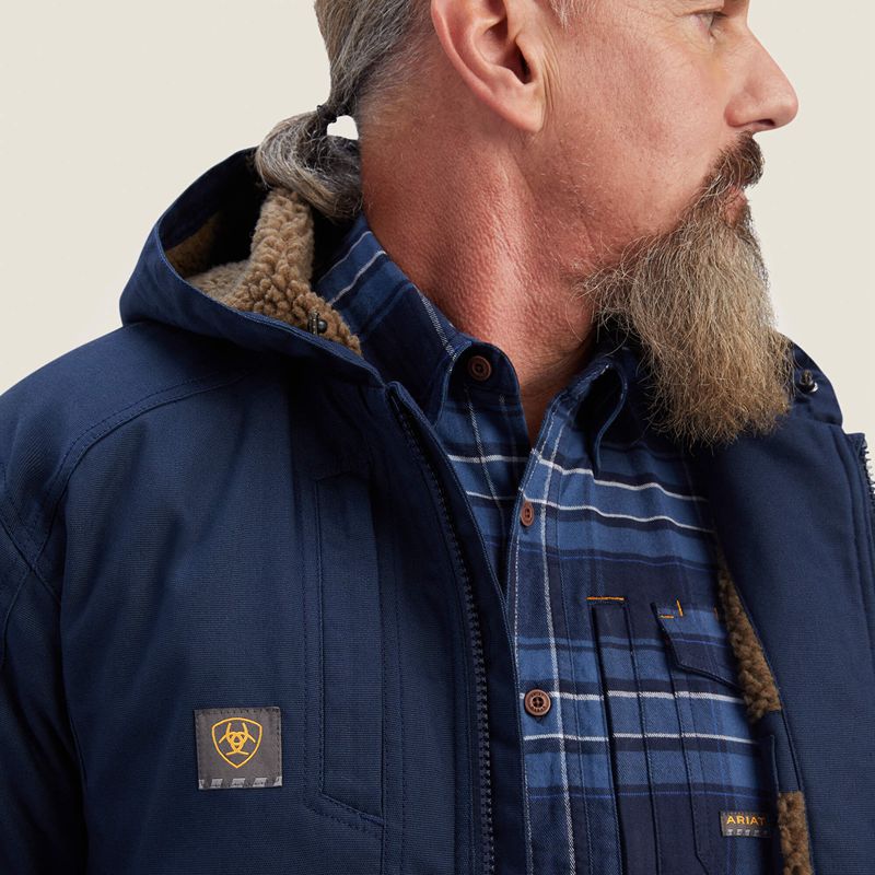 Navy Ariat Rebar Duracanvas Jacket | 14SIZEKFO