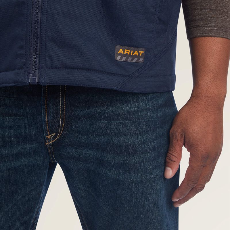 Navy Ariat Rebar Duracanvas Vest | 48VFEGDHT