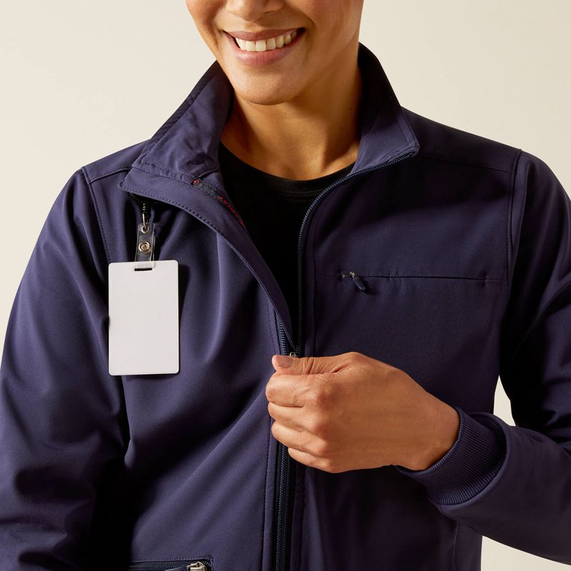 Navy Ariat Rosalyn Utility Scrub Jacket | 70JNMSIYL