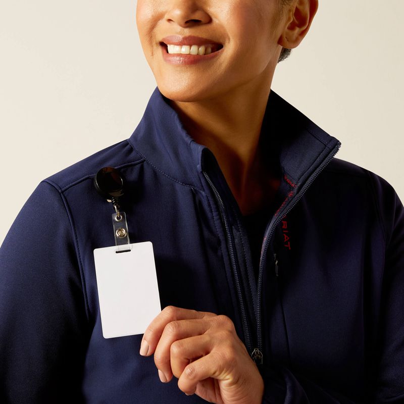 Navy Ariat Sina Fleece Scrub Jacket | 81KDSOTMQ