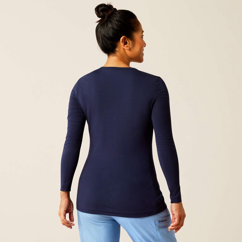 Navy Ariat Soft Touch Underscrub Baselayer | 17ARLMWKO