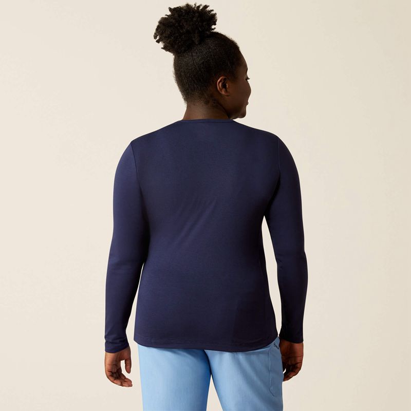 Navy Ariat Soft Touch Underscrub Baselayer | 17ARLMWKO