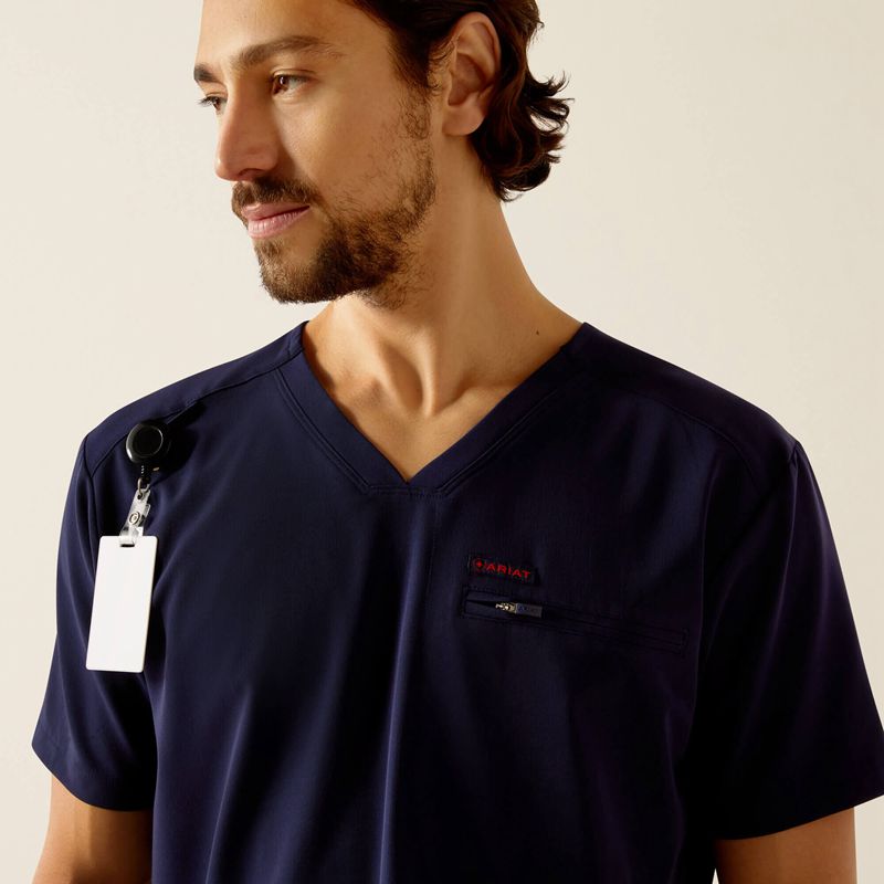 Navy Ariat Whitman Scrub Top | 97YQNHZVD