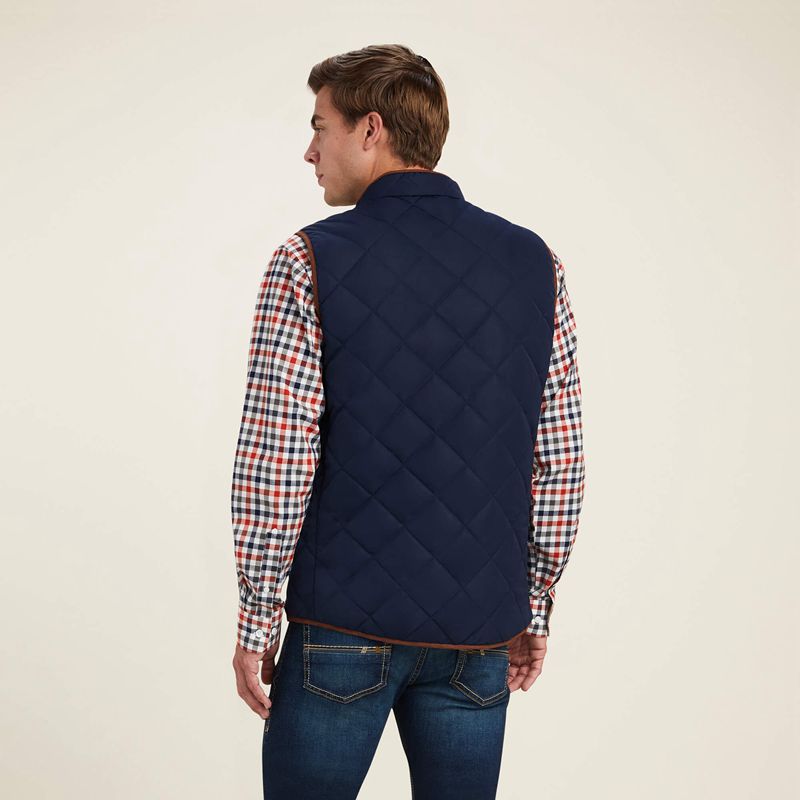 Navy Ariat Woodside Vest | 52ZYATODI