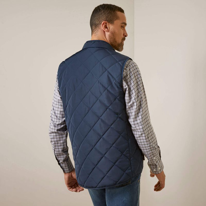 Navy Ariat Woodside Vest | 92NMJPCUX