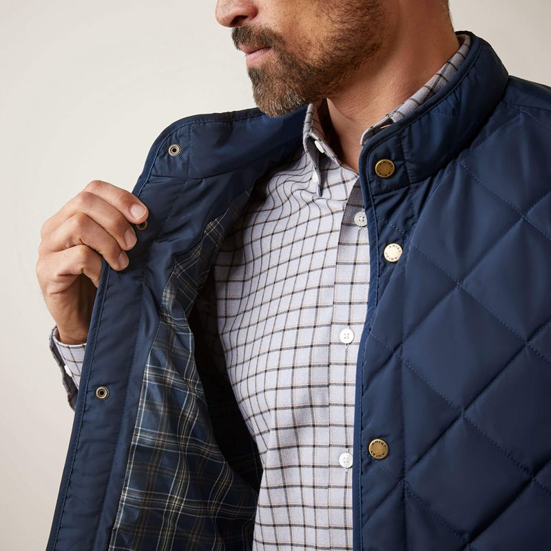 Navy Ariat Woodside Vest | 92NMJPCUX