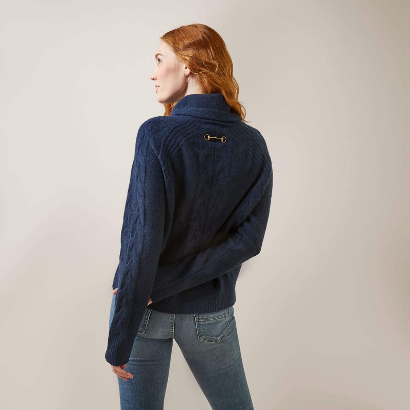 Navy Heather Ariat Novato Sweater | 27PLMANHI