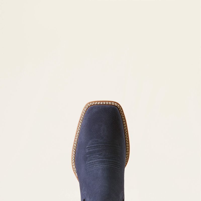 Navy Suede Ariat Booker Ultra Western Boot | 27HMCELNI