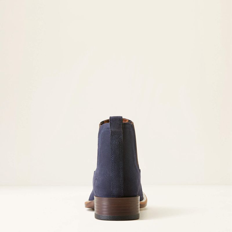 Navy Suede Ariat Booker Ultra Western Boot | 27HMCELNI