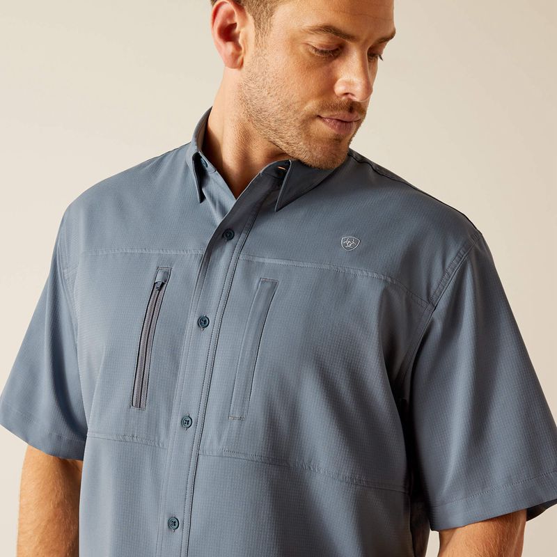 Newsboy Blue Ariat Venttek Classic Fit Shirt | 78XRNSZOJ