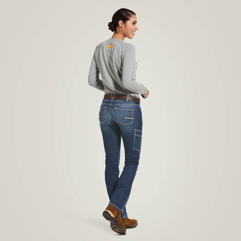 Nightride Ariat Rebar Durastretch Riveter Straight Leg Jean | 51IFMJSCL