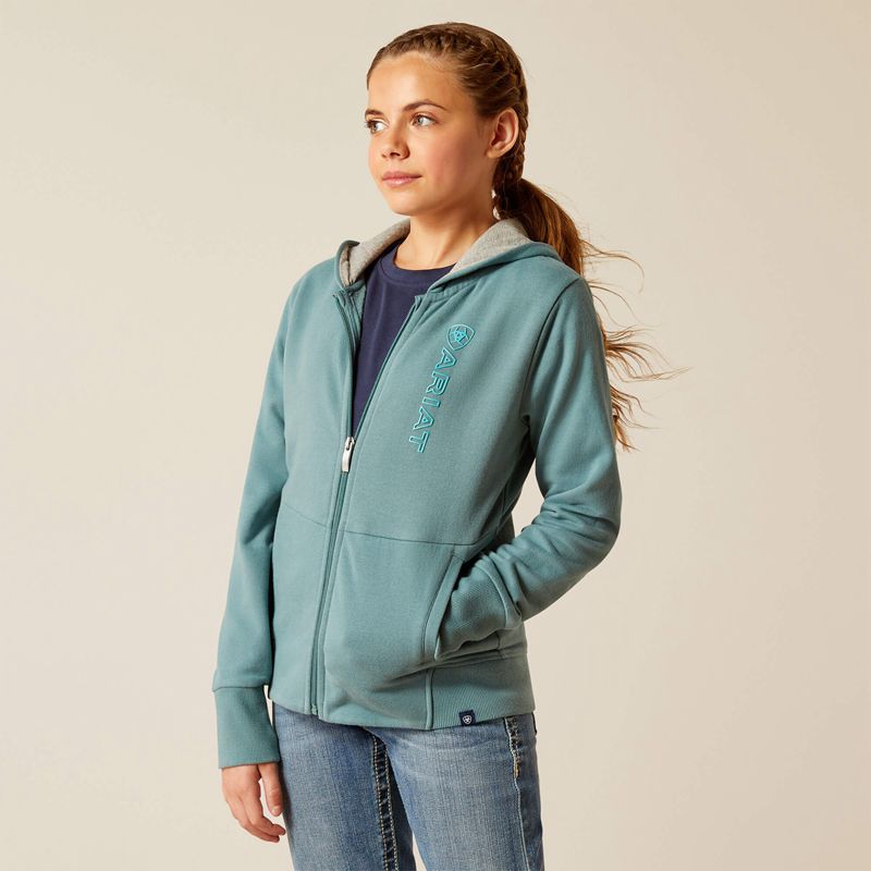 North Atlantic Ariat Team Logo Full Zip Hoodie | 67XIYKOSN