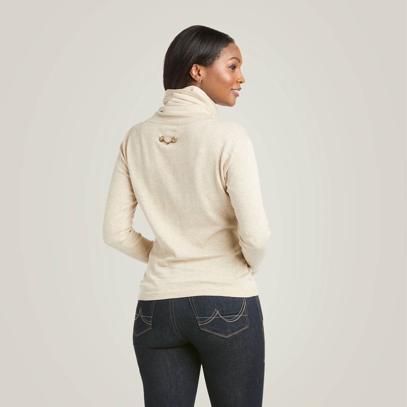 Oatmeal Ariat Lexi Sweater | 31NZDVSJW