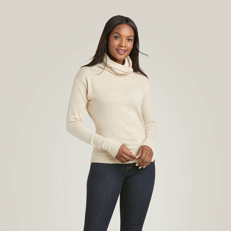 Oatmeal Ariat Lexi Sweater | 31NZDVSJW