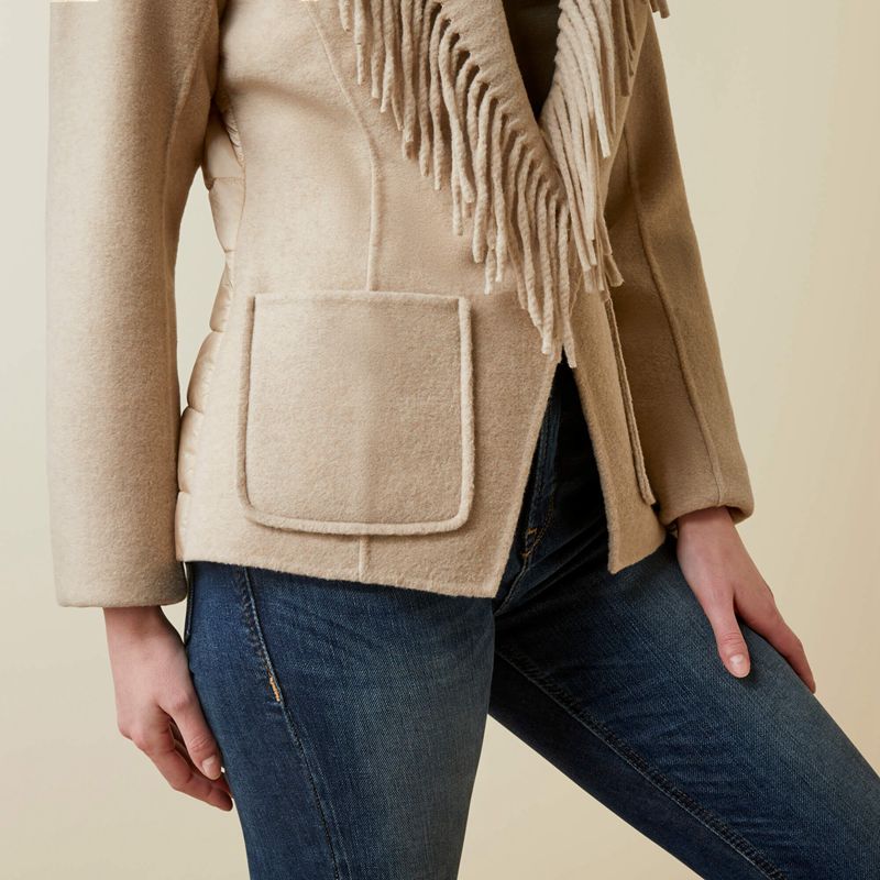 Oatmeal Ariat Sausalito Coat | 43NBZTFXI