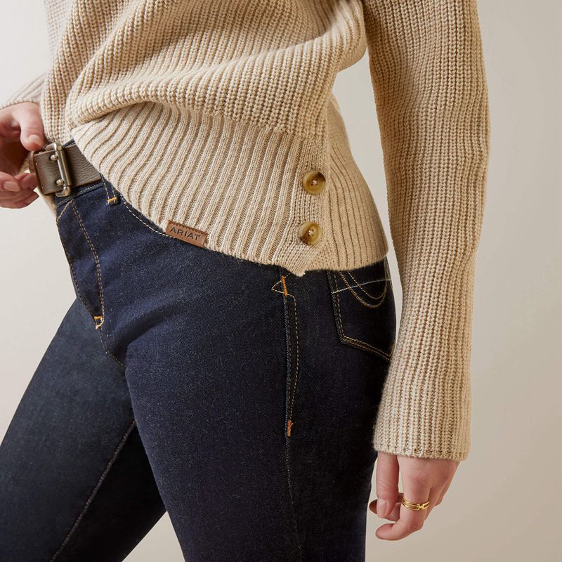 Oatmeal Heather Ariat Los Altos Sweater | 81PDOUVIF