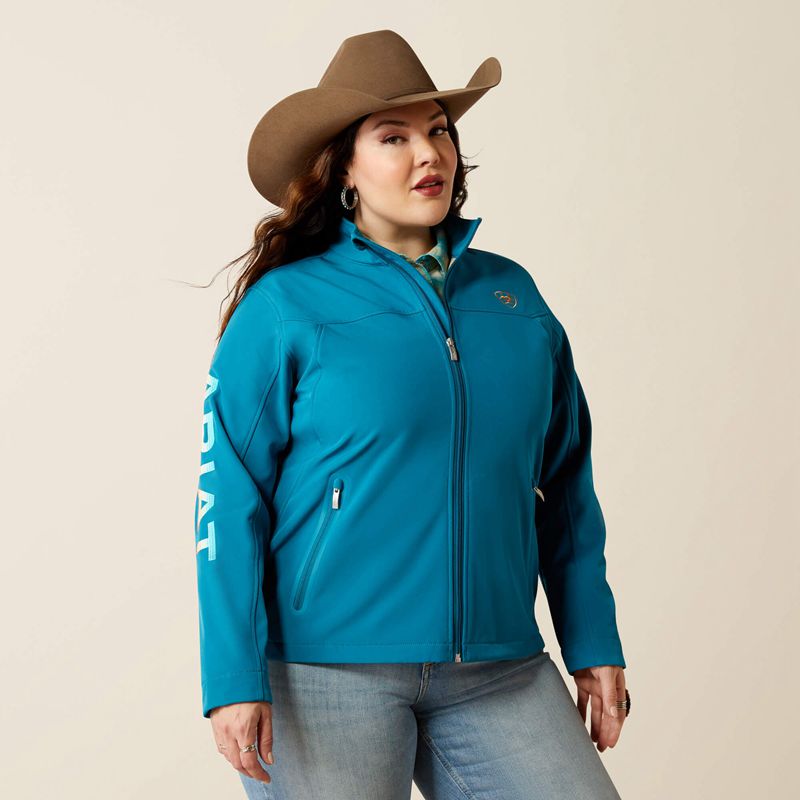 Ocean Depths/Retro Ranch Print Ariat New Team Softshell Jacket | 26FCXQOEN