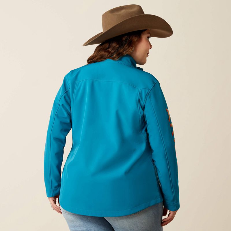 Ocean Depths/Retro Ranch Print Ariat New Team Softshell Jacket | 26FCXQOEN