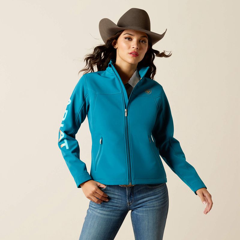 Ocean Depths/Retro Ranch Print Ariat New Team Softshell Jacket | 26FCXQOEN