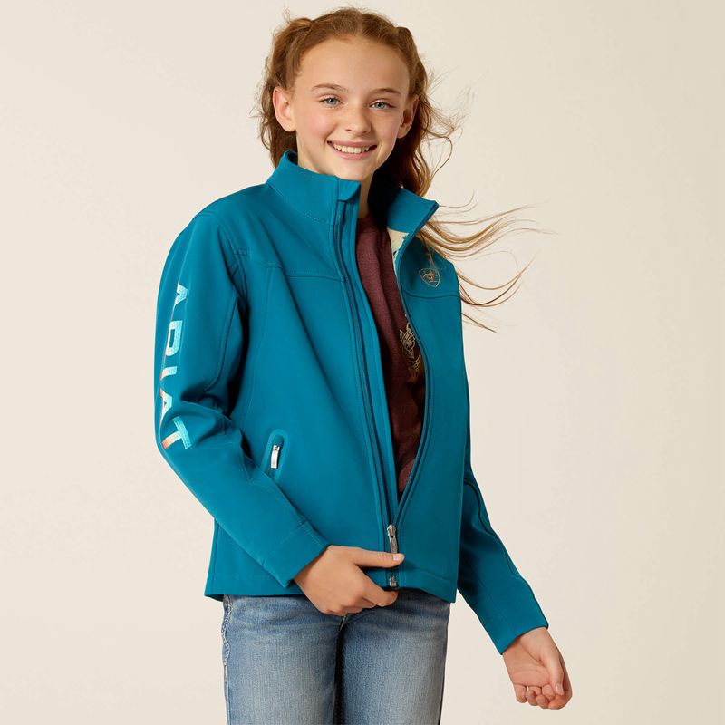 Ocean Depths/Retro Ranch Print Ariat New Team Softshell Jacket | 23HPMWLCY