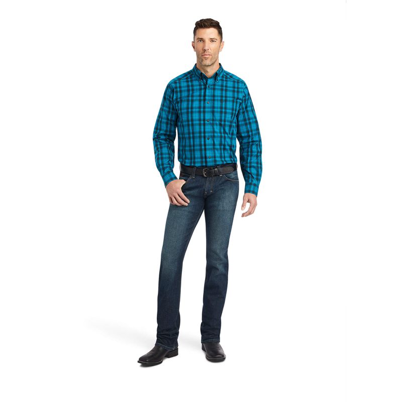 Ocean Depths Ariat Pro Series Kingston Fitted Shirt | 50QOPCDLM