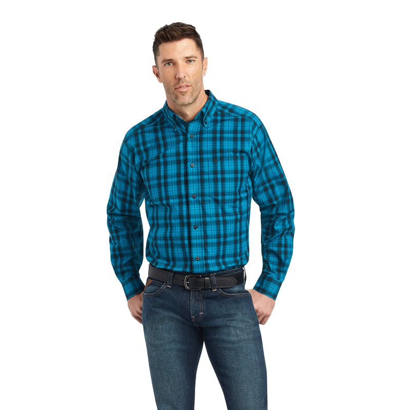 Ocean Depths Ariat Pro Series Kingston Fitted Shirt | 50QOPCDLM