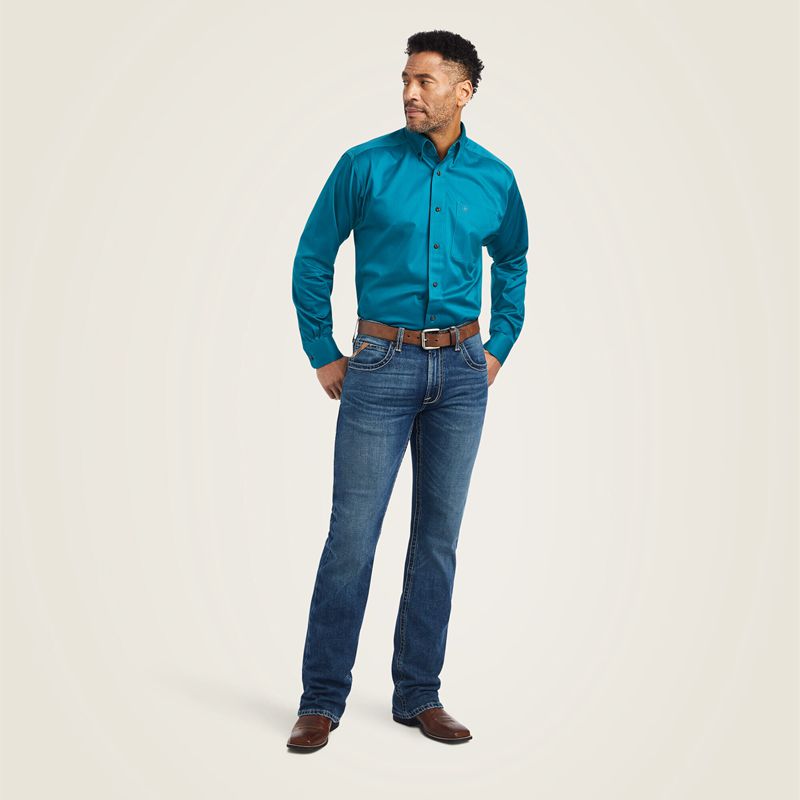 Ocean Depths Ariat Solid Twill Classic Fit Shirt | 90BOZXSCT