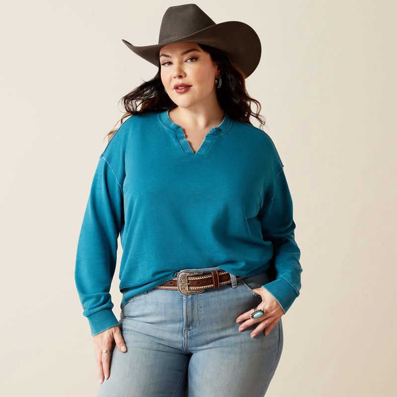 Ocean Depths Ariat Unwind Sweatshirt | 90BUWVGXM