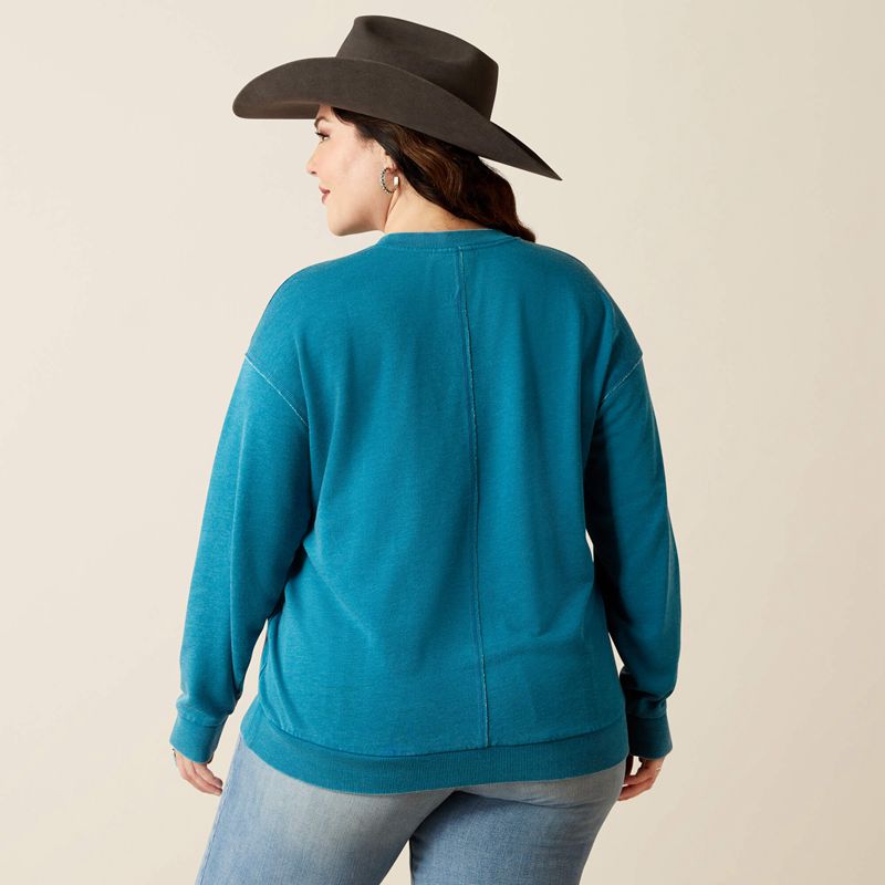 Ocean Depths Ariat Unwind Sweatshirt | 90BUWVGXM