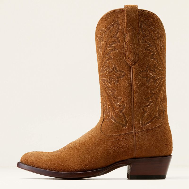 Oiled Tan Roughout Ariat Bench Made James Western Boot | 32LHNEDGC