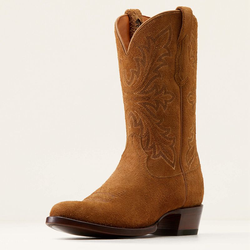 Oiled Tan Roughout Ariat Bench Made James Western Boot | 32LHNEDGC