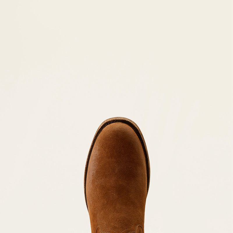 Oiled Tan Suede Ariat Downtown Western Boot | 87HQWMVGC