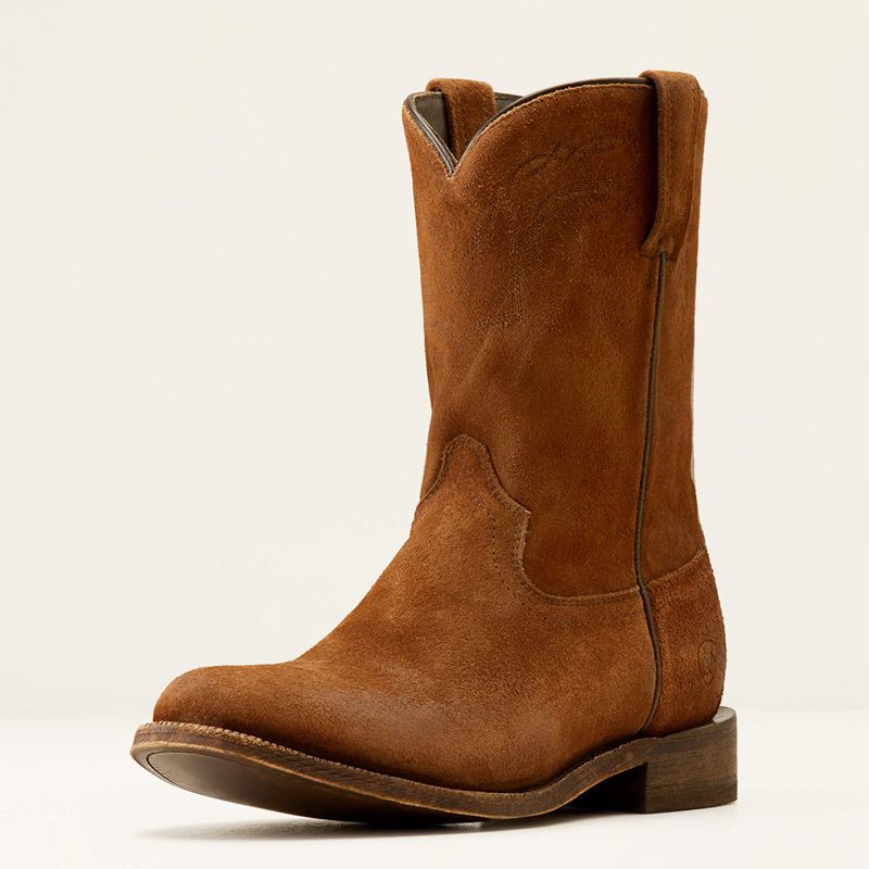 Oiled Tan Suede Ariat Downtown Western Boot | 87HQWMVGC