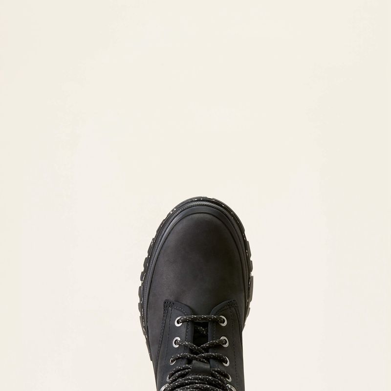 Oily Distressed Black Ariat Moresby Waterproof Boot | 10ZMBENKR