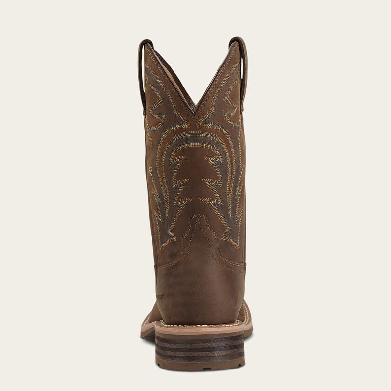 Oily Distressed Brown Ariat Hybrid Rancher Waterproof Western Boot | 08VWXZOFE