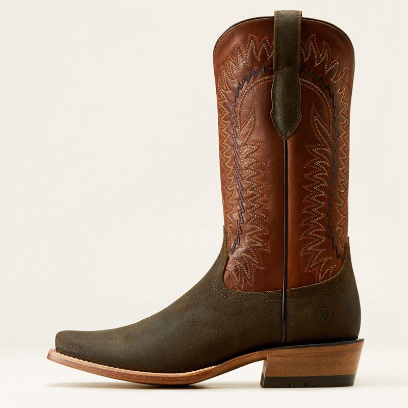 Olive Roughout/Copper Crunch Ariat Futurity Time Cowboy Boot | 09LHGADOV