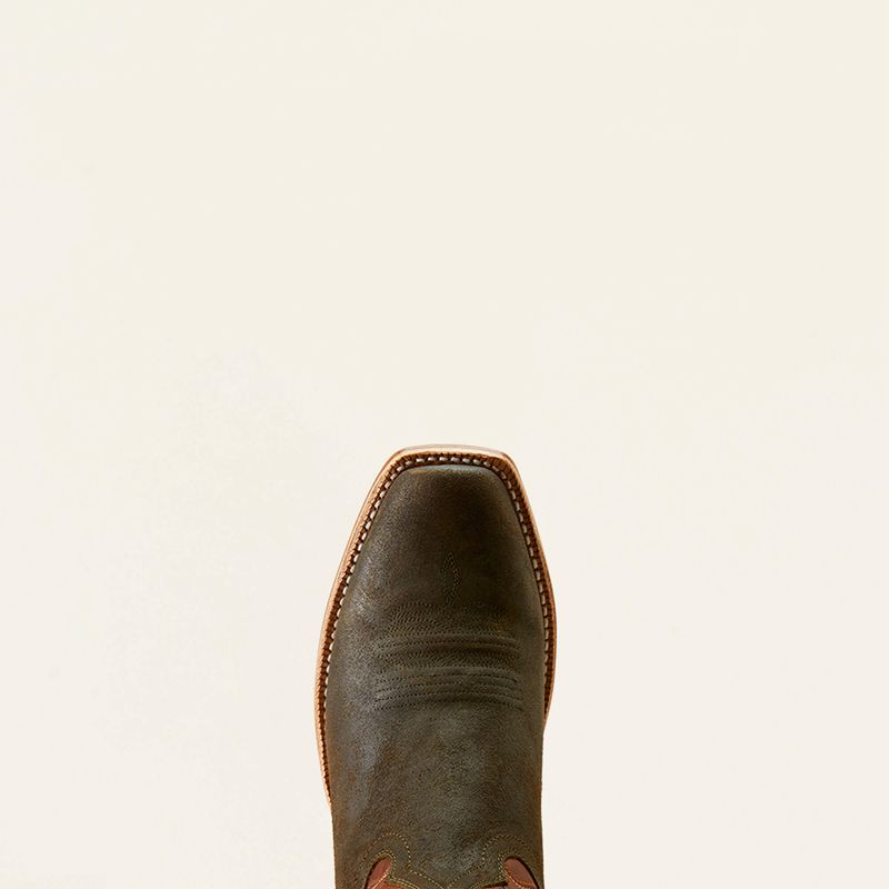 Olive Roughout/Copper Crunch Ariat Futurity Time Cowboy Boot | 09LHGADOV